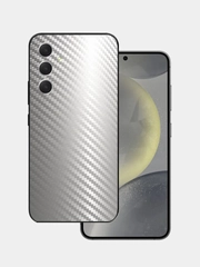 Защитная пленка для Samsung Galaxy A25 под карбон, черная,назад, кожу