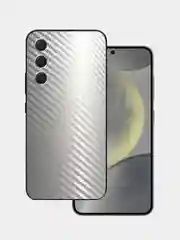 Серебряный защитная пленка для Samsung Galaxy A25 под карбон, черная,назад, кожу