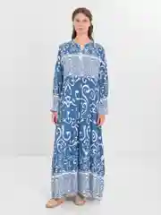 Голубой платье мусульманское ,Состав ткани - хлопок 100% ,Производитель - Турция