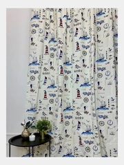 Штора-портьера хлопок Кораблики 1,7м