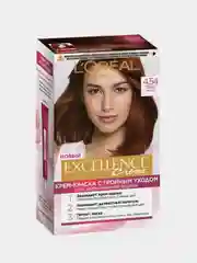 Стойкая крем-краска для волос LOreal Paris "Excellence", оттенок 4.54, Богатый Медный
