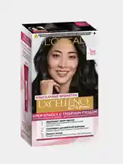 Стойкая крем-краска для волос LOreal Paris "Excellence", оттенок 1.00, Черный