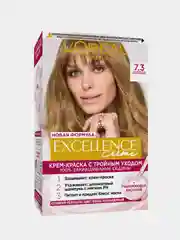 Стойкая крем-краска для волос LOreal Paris "Excellence", оттенок 7.3, Золотой Русый