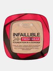 Пудра компактная LOreal Paris Infaillible 24H Fresh Wear, тон 130, True beige, 9 г