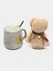Серый подарочный набор с кружкой/ подарочный бокс/ подарок на праздники