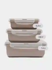 Бежевый контейнер для еды / емкость для хранения продуктов ФРЕШ IDEA