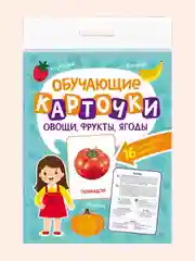 Мятный карточки обучающие для детей двусторонние 16 шт., 170х265 мм. Проф-Пресс