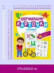 Горчичный карточки обучающие для детей двусторонние 16 шт., 170х265 мм. Проф-Пресс