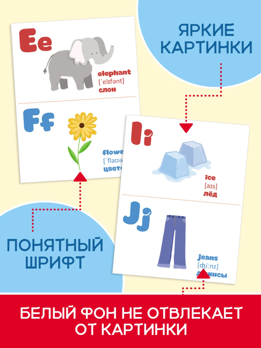 Голубой карточки обучающие для детей двусторонние 16 шт., 170х265 мм. Проф-Пресс