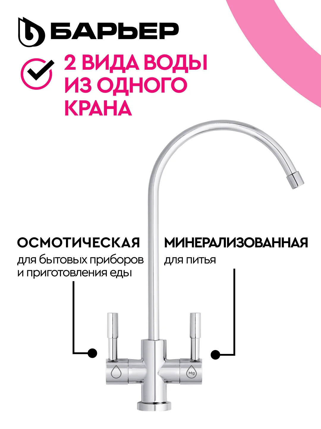 Водоочиститель мембранный обратноосмотический "БАРЬЕР" Compact OSMO 100М