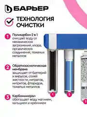 Водоочиститель мембранный обратноосмотический "БАРЬЕР" Compact OSMO 100М