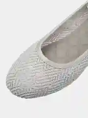 Серый меланж балетки женские мягкие в офис, на праздник, для школы