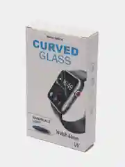 Защитное 3D стекло для Apple Watch 38/40/42/44 мм. (полная проклейка)с Уф лампой