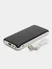Белый внешний аккумулятор / Powerbank / повербанк с встроенными проводами 20000 мАч