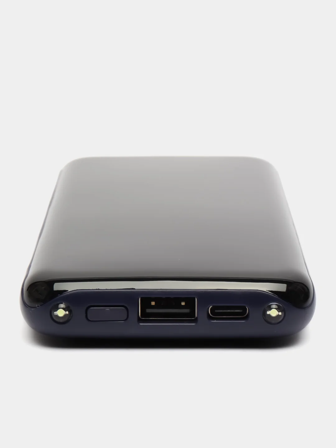 Синий внешний аккумулятор / Powerbank / повербанк с встроенными проводами 20000 мАч