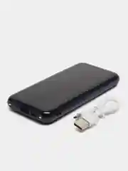 Синий внешний аккумулятор / Powerbank / повербанк с встроенными проводами 20000 мАч