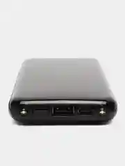 Черный внешний аккумулятор / Powerbank / повербанк с встроенными проводами 20000 мАч