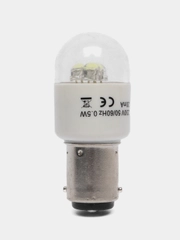 Лампочка светодиодная для швейных машин цокольная, 22х52 мм, 0.5W, 220V, 20mA