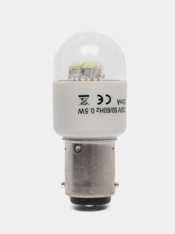 Лампочка светодиодная для швейных машин цокольная, 22х52 мм, 0.5W, 220V, 20mA