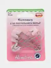 Булавка для постельного белья, 56 мм, 6 шт, цвет розовый  (HEMLINE)