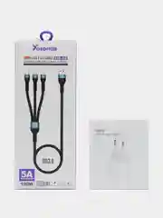 Зарядное устройство для телефона, блок зарядки с Type-C, 25W, кабель 3 в 1 в подарок