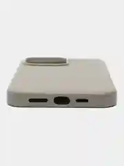 Серый меланж leather case iPhone 11/12/13/14/15 Mini/Pro/Pro Max MagSafe, с анимацией