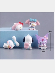 Набор фигурок Хеллоу Китти, Куроми Санрио, Hello Kitty, Kuromi Sanrio, Pochacco, My Melody