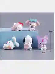 Набор фигурок Хеллоу Китти, Куроми Санрио, Hello Kitty, Kuromi Sanrio, Pochacco, My Melody