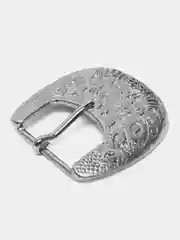 Серебряный пряжка металлическая с орнаментом "JustCavalli"