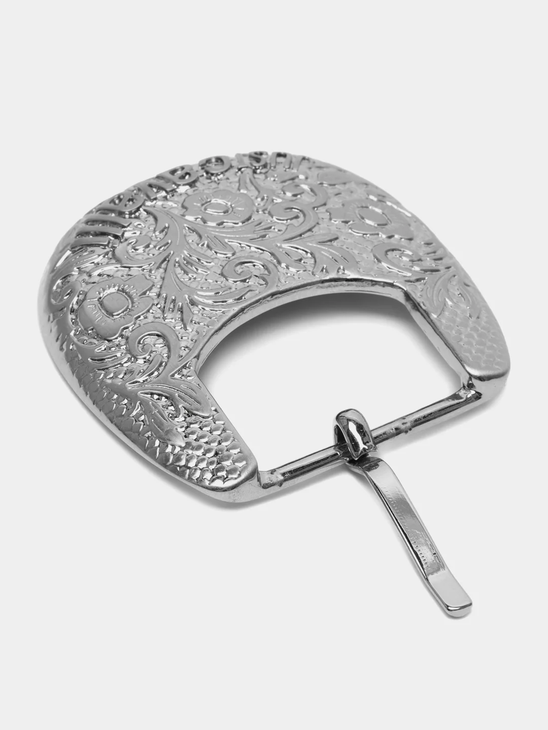 Серебряный пряжка металлическая с орнаментом "JustCavalli"