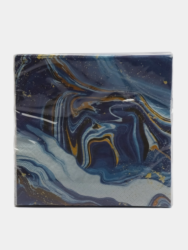 Салфетки бумажные трехслойные Смола синяя, 33*33 см, 20 шт