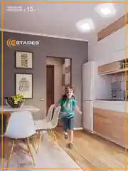 Светодиодный потолочный  светильник Estares DLS 12W, 15W, 20W, 25W квадрат,белый