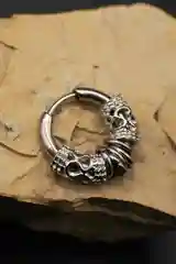Серебряный серьги унисекс "Драконий узор" 12 мм, моносерьга трансформер неформальный стиль