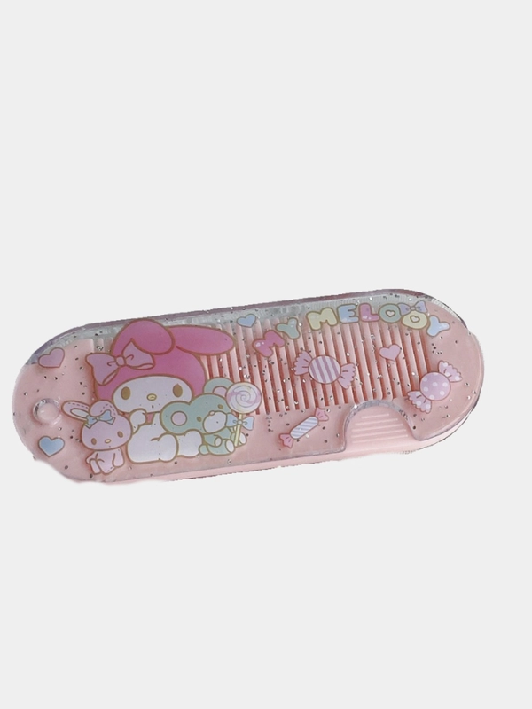 Расчёска складная детская Куроми, Хэллоу Китти, Май Мелоди, Hello Kitty, My Melody, Kuromi