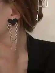 Женские серьги Сердца с подвесками
