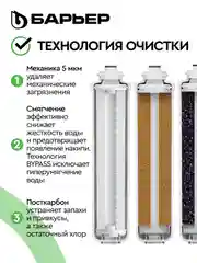 Комплект картриджей для фильтра под мойку БАРЬЕР ЭКСПЕРТ Жесткость, защищает от накипи