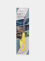 Бытовая газовая пьезозажигалка СОКОЛ СК-306 с классическим пламенем, многоразовая, желтая