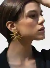 Серьги женские "Солнце", серьги пусеты