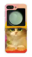 Чехол на Samsung Galaxy Z Flip 6 / Самсунг Z Flip 6 прозрачный, с рисунком, защита камеры
