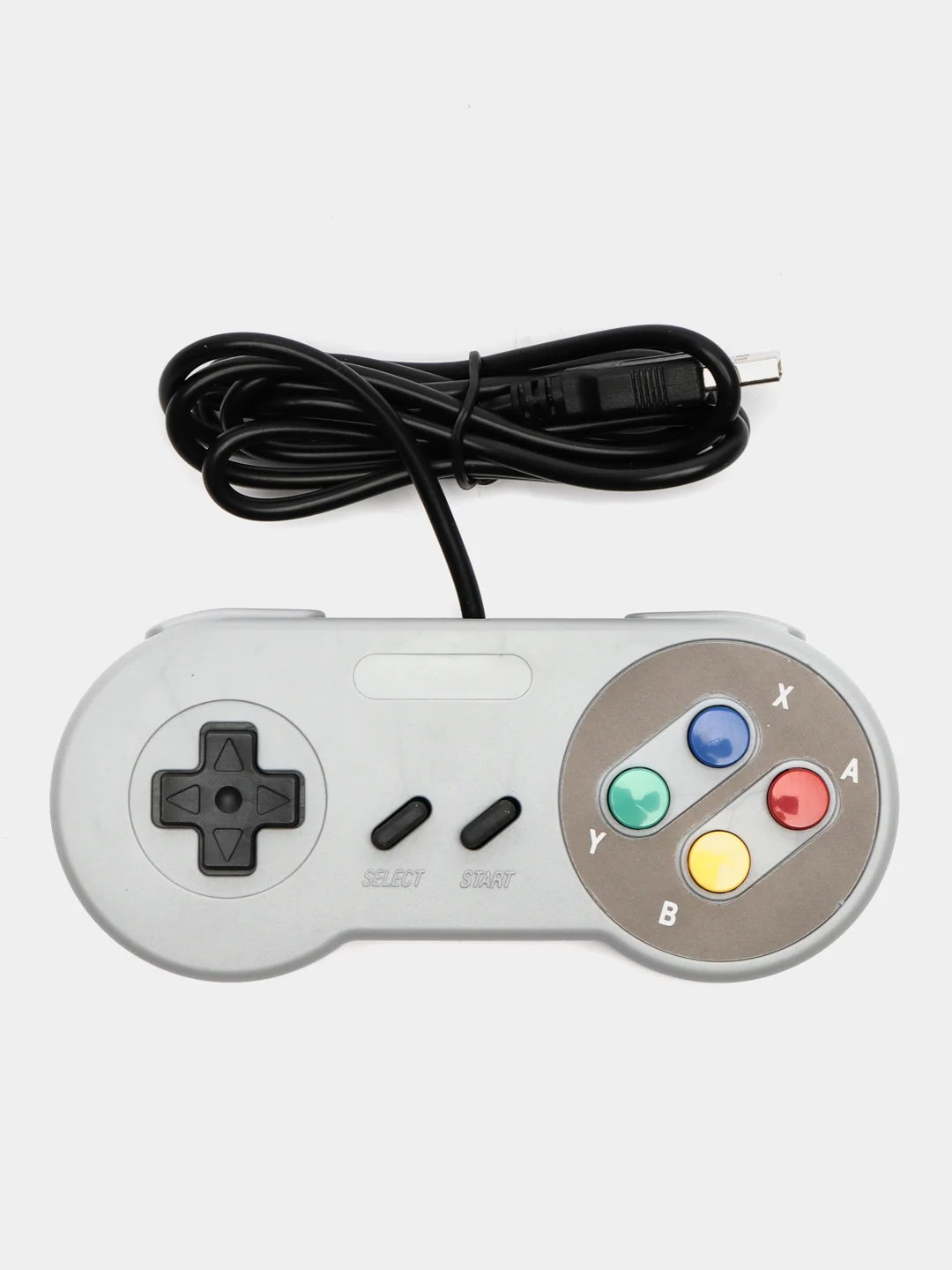 Белый геймпад (Raspberry Pi, RetroPi, SNES), проводной, серый