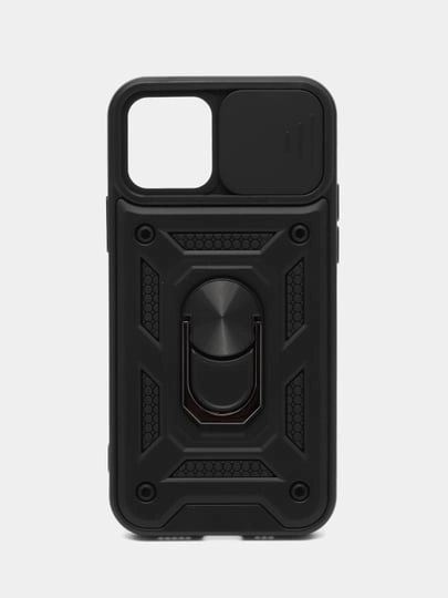 Чехол iPhone 12 / 12 Pro, Айфон 12 Про противоударный, с металлической подставкой кольцом