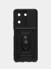 Чехол Tecno Pova 5 / Техно Пова 5 противоударный, с металлической подставкой кольцом