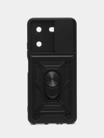 Чехол Tecno Pova 5 / Техно Пова 5 противоударный, с металлической подставкой кольцом