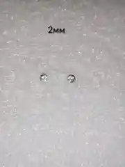 Серьги гвозди/пусеты с пластмассовым штифтом