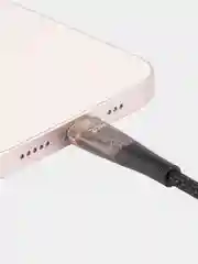 Угольный кабель Type-C to Type-C / Lightning to USB-C для быстрой зарядки телефона BROSCORP 1 м