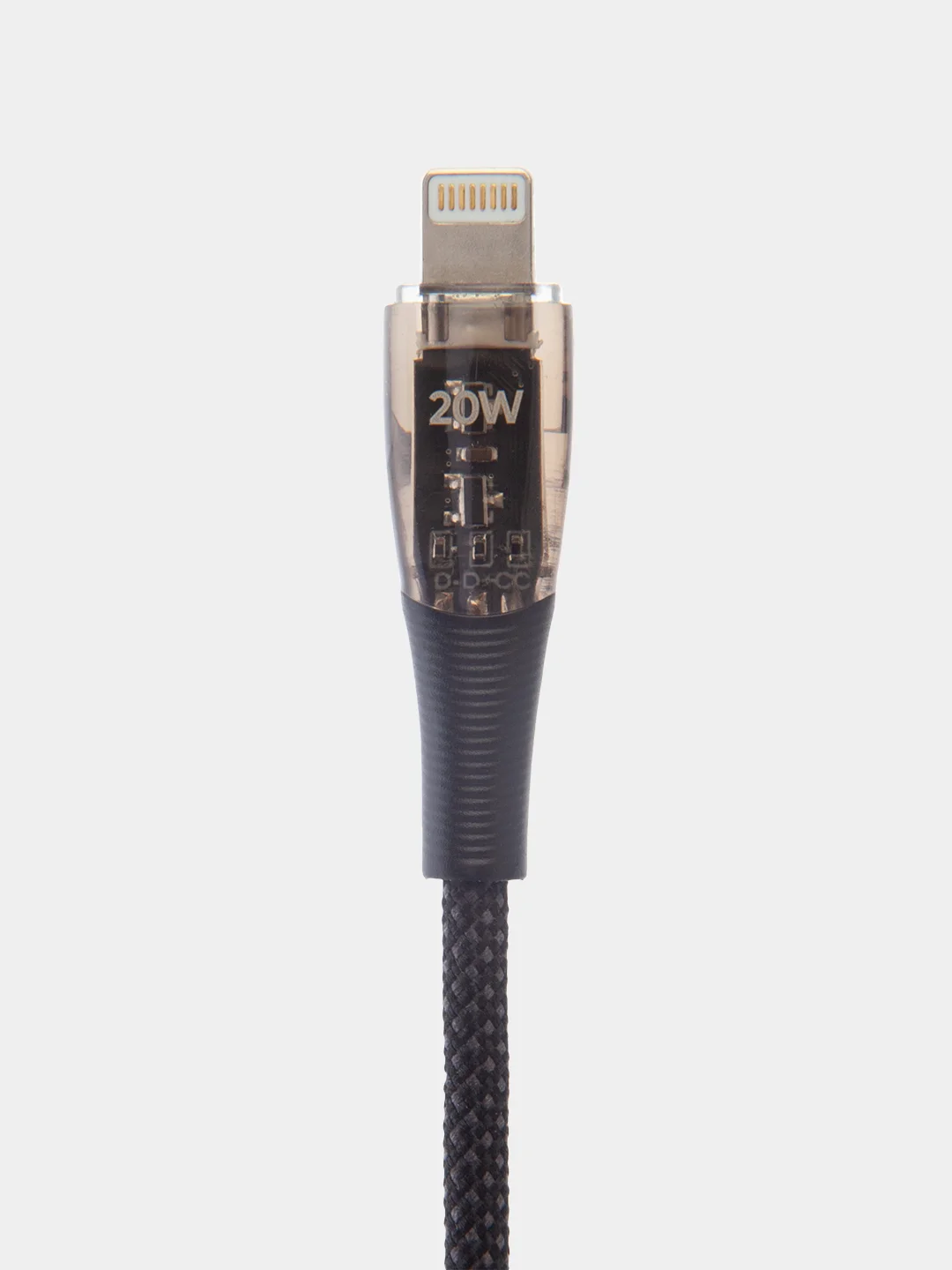 Угольный кабель Type-C to Type-C / Lightning to USB-C для быстрой зарядки телефона BROSCORP 1 м