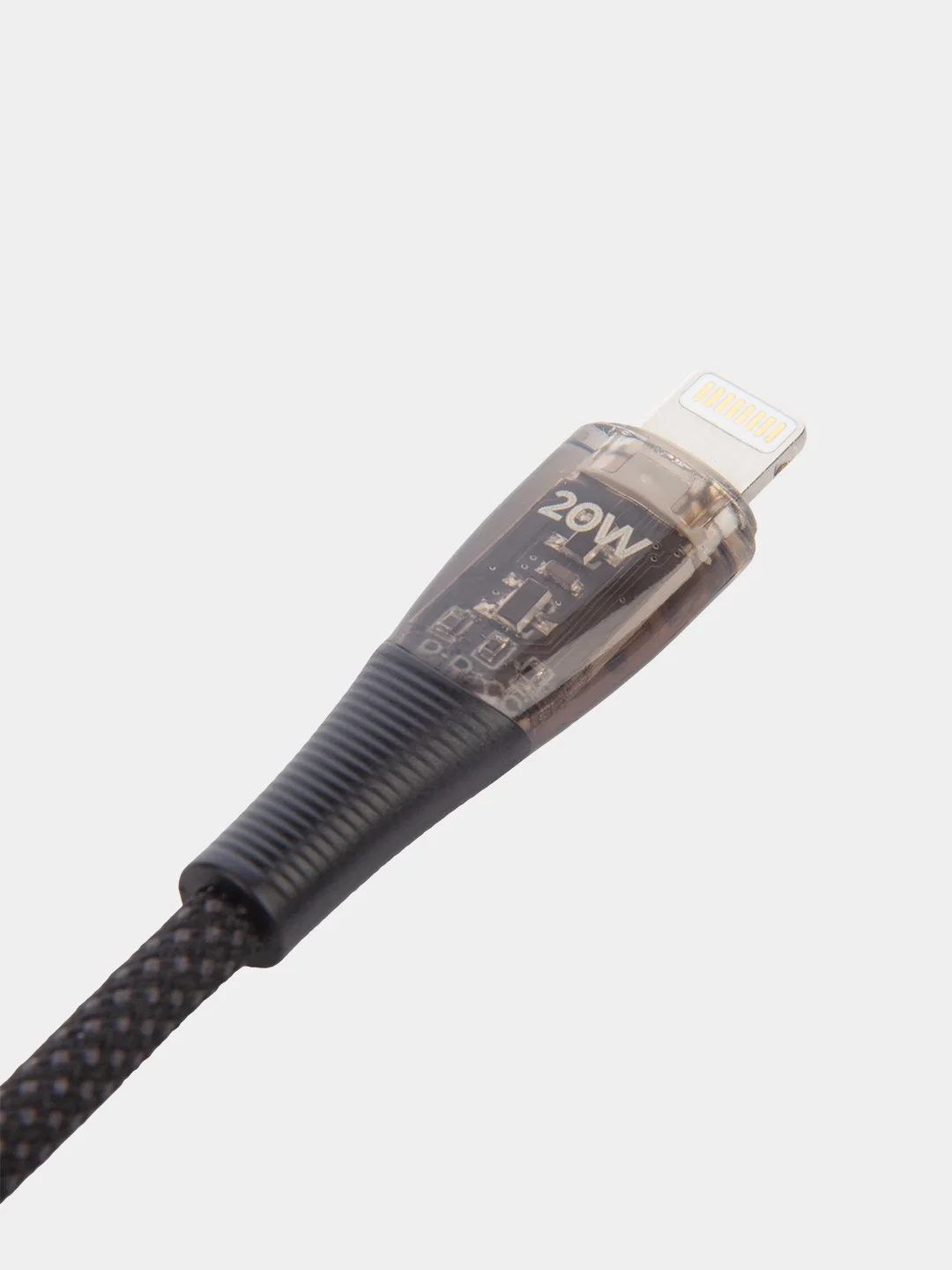 Угольный кабель Type-C to Type-C / Lightning to USB-C для быстрой зарядки телефона BROSCORP 1 м