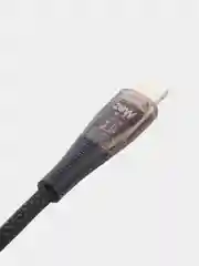 Угольный кабель Type-C to Type-C / Lightning to USB-C для быстрой зарядки телефона BROSCORP 1 м
