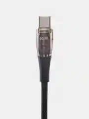 Черный кабель Type-C to Type-C / Lightning to USB-C для быстрой зарядки телефона BROSCORP 1 м