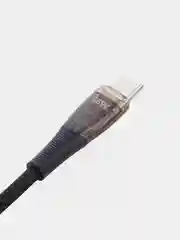 Черный кабель Type-C to Type-C / Lightning to USB-C для быстрой зарядки телефона BROSCORP 1 м
